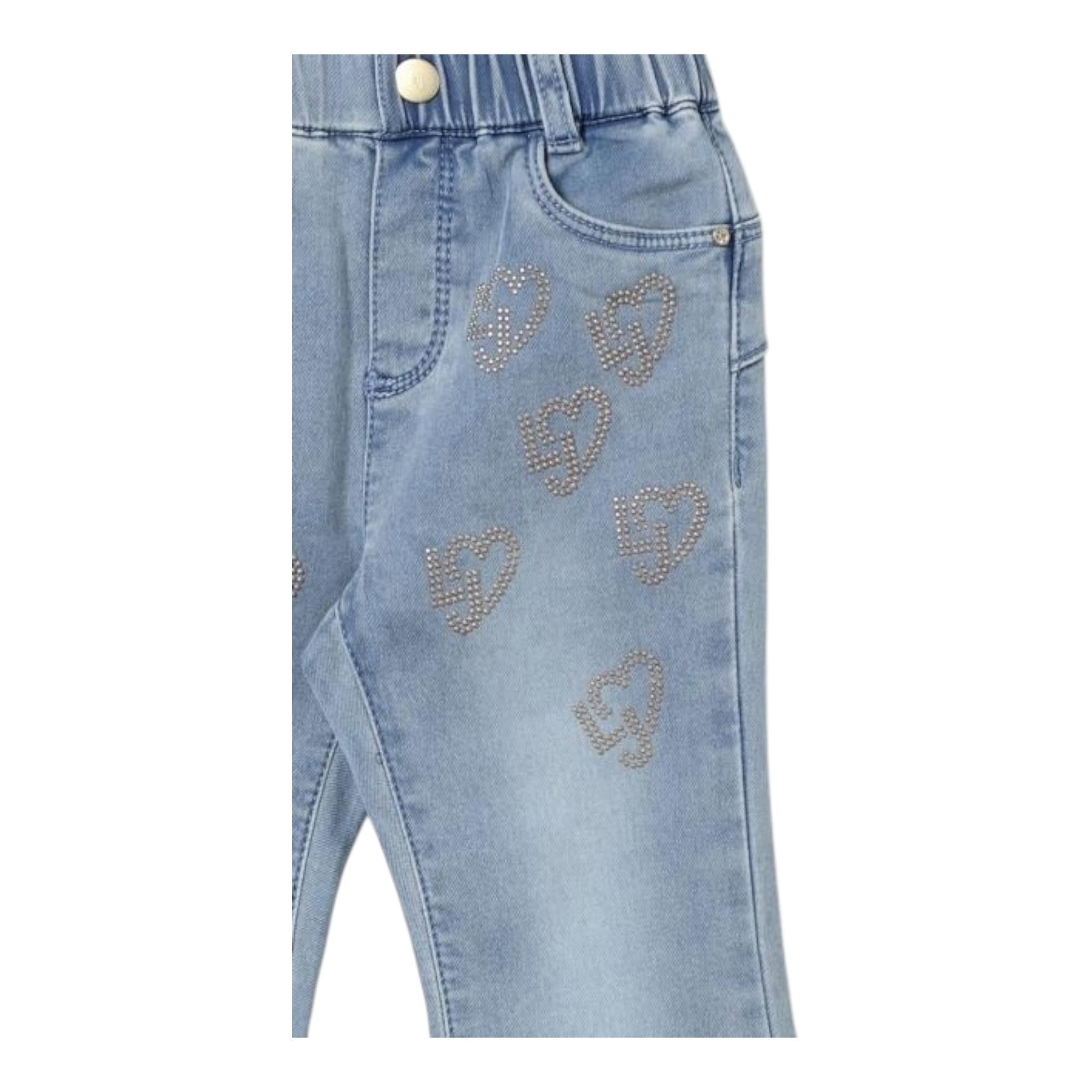 LIU JO jeans tinta unita modello a zampa Azzurro per Bambina KF4919D4942 AZZURRO LIU JO