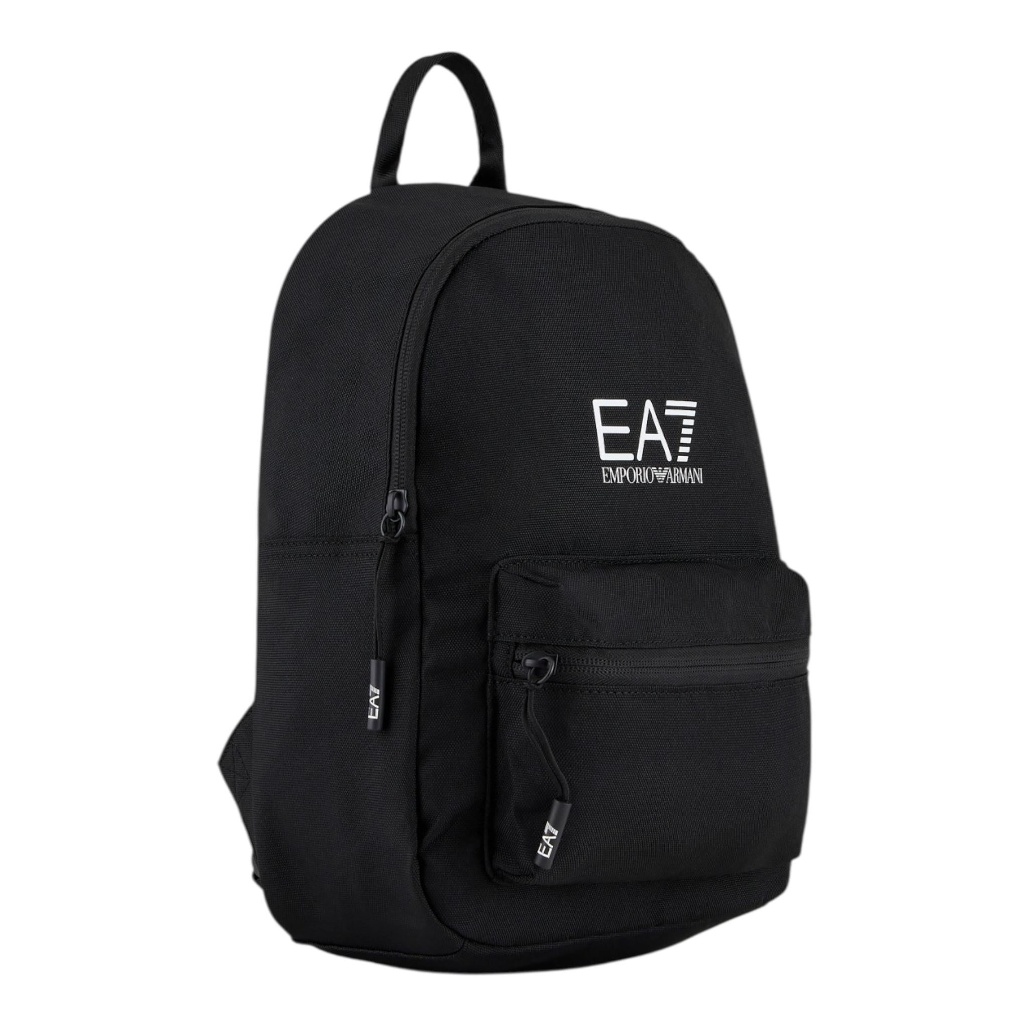 EMPORIO ARMANI zaino tinta unita con logo Nero per Bambino 245037 NERO EMPORIO ARMANI