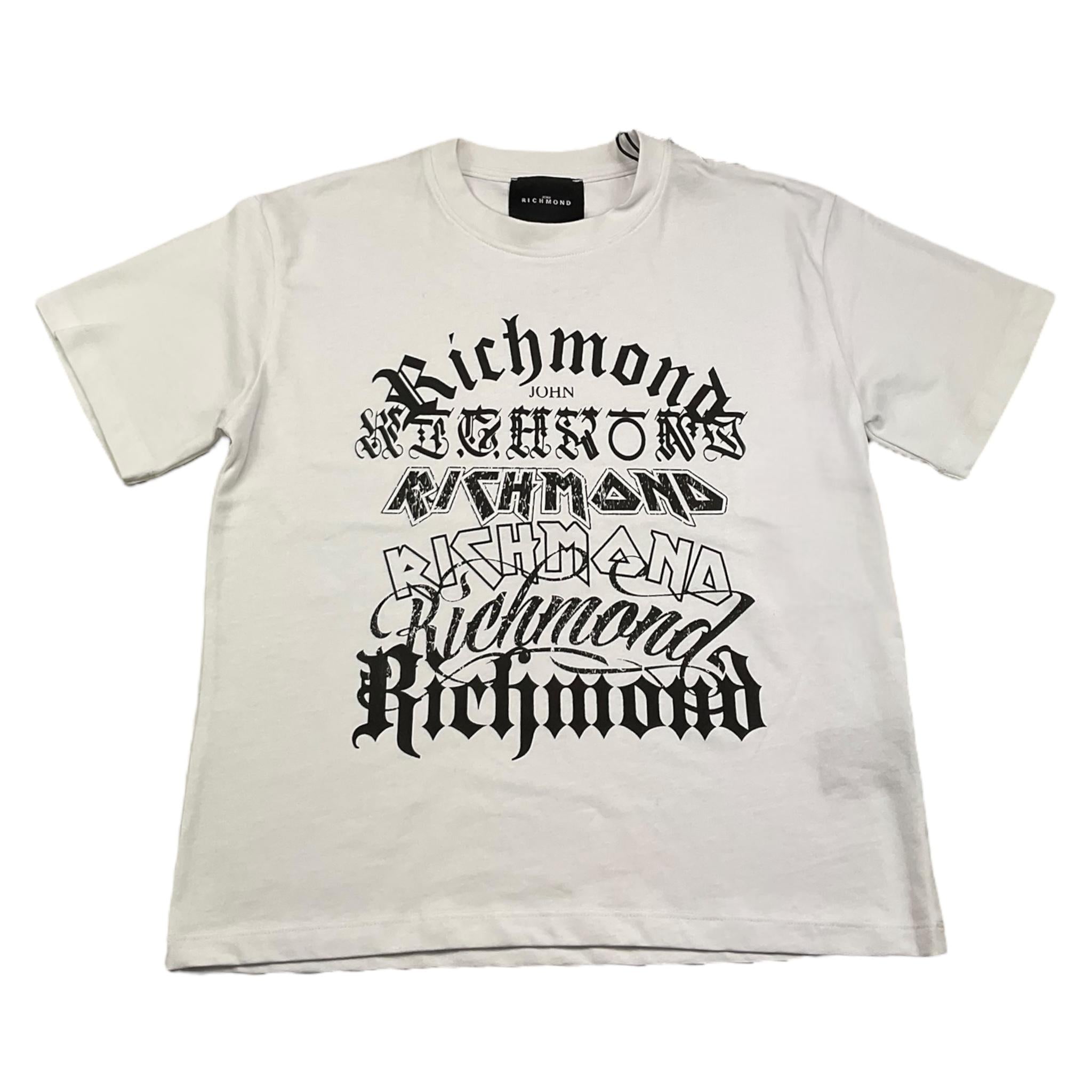 JOHN RICHMOND t-shirt girocollo tinta unita con stampa Bianco per Bambino RBA25202TS BIANCO JOHN RICHMOND