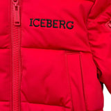 ICEBERG giubbino tinta unita con zip e cappuccio Rosso per Neonato GBICE5311B ROSSO ICEBERG