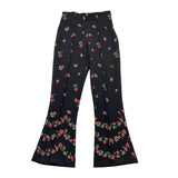 MONNALISA pantalone tinta unita stampa floreale Nero per Bambina 710405 NERO MONNALISA