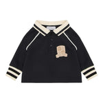 EMPORIO ARMANI polo tinta unita con colletto in contrasto Blu per Bambino 6DHFJQ BLU EMPORIO ARMANI