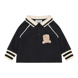 EMPORIO ARMANI polo tinta unita con colletto in contrasto Blu per Bambino 6DHFJQ BLU EMPORIO ARMANI