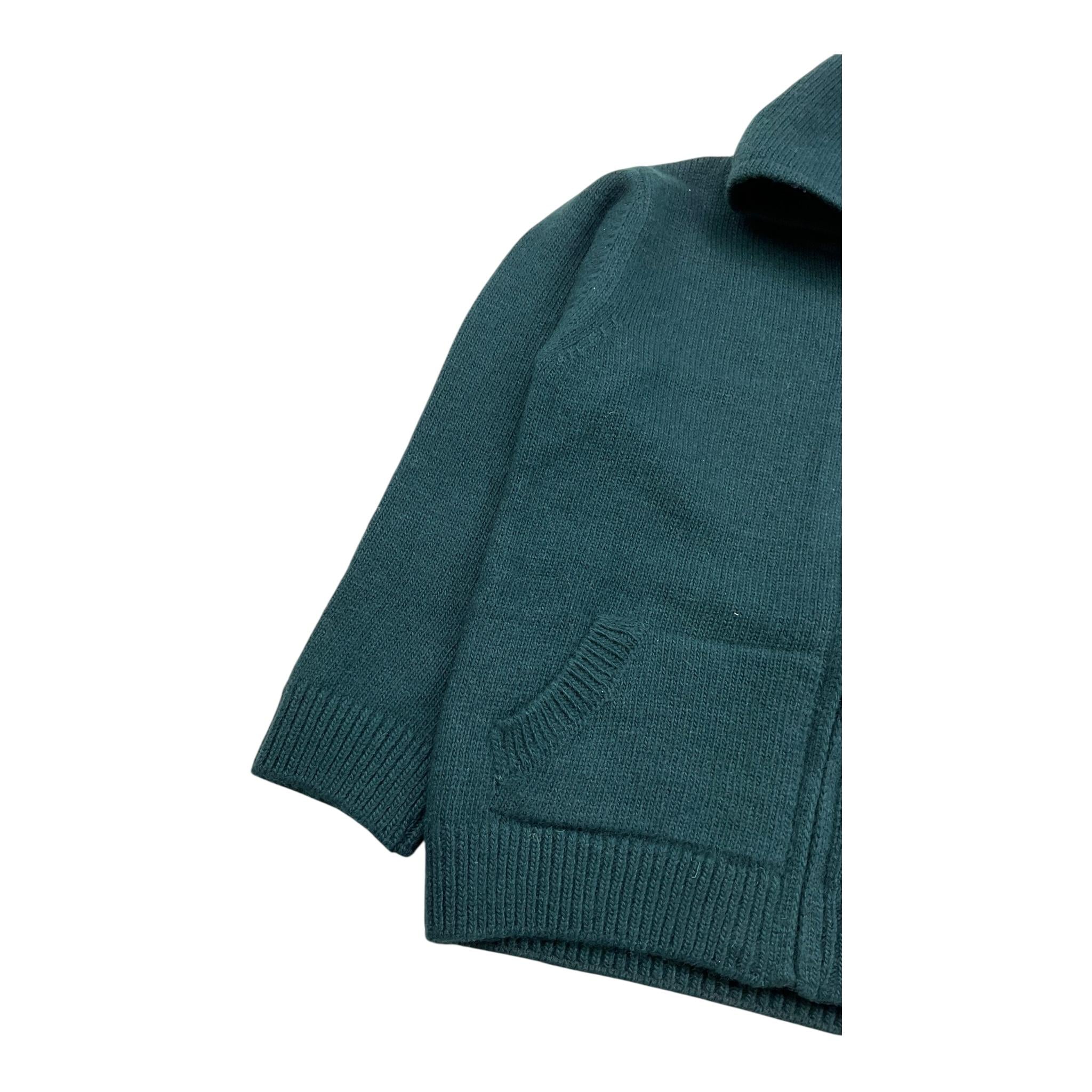 MALVI & CO felpa con zip e cappuccio tinta unita Verde per Neonato FCCB208GFLLN VERDE MALVI & CO