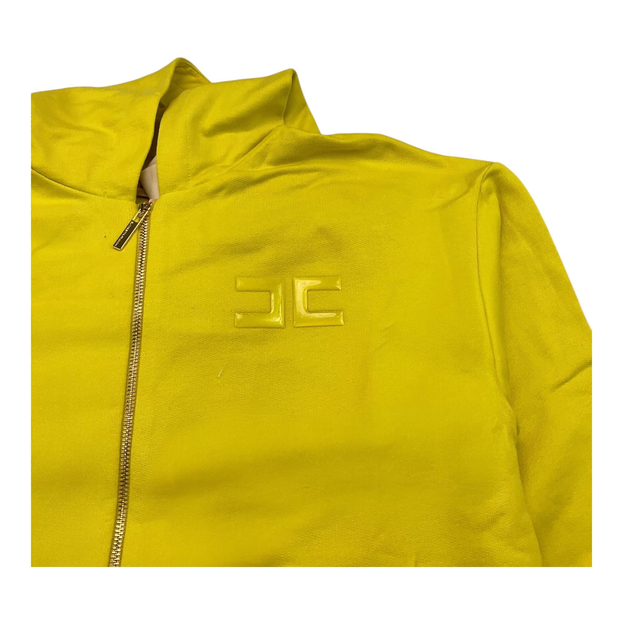 ELISABETTA FRANCHI felpa con zip e cappuccio tinta unita Verde acido per Bambina EFFE123 VERDE ACIDO ELISABETTA FRANCHI