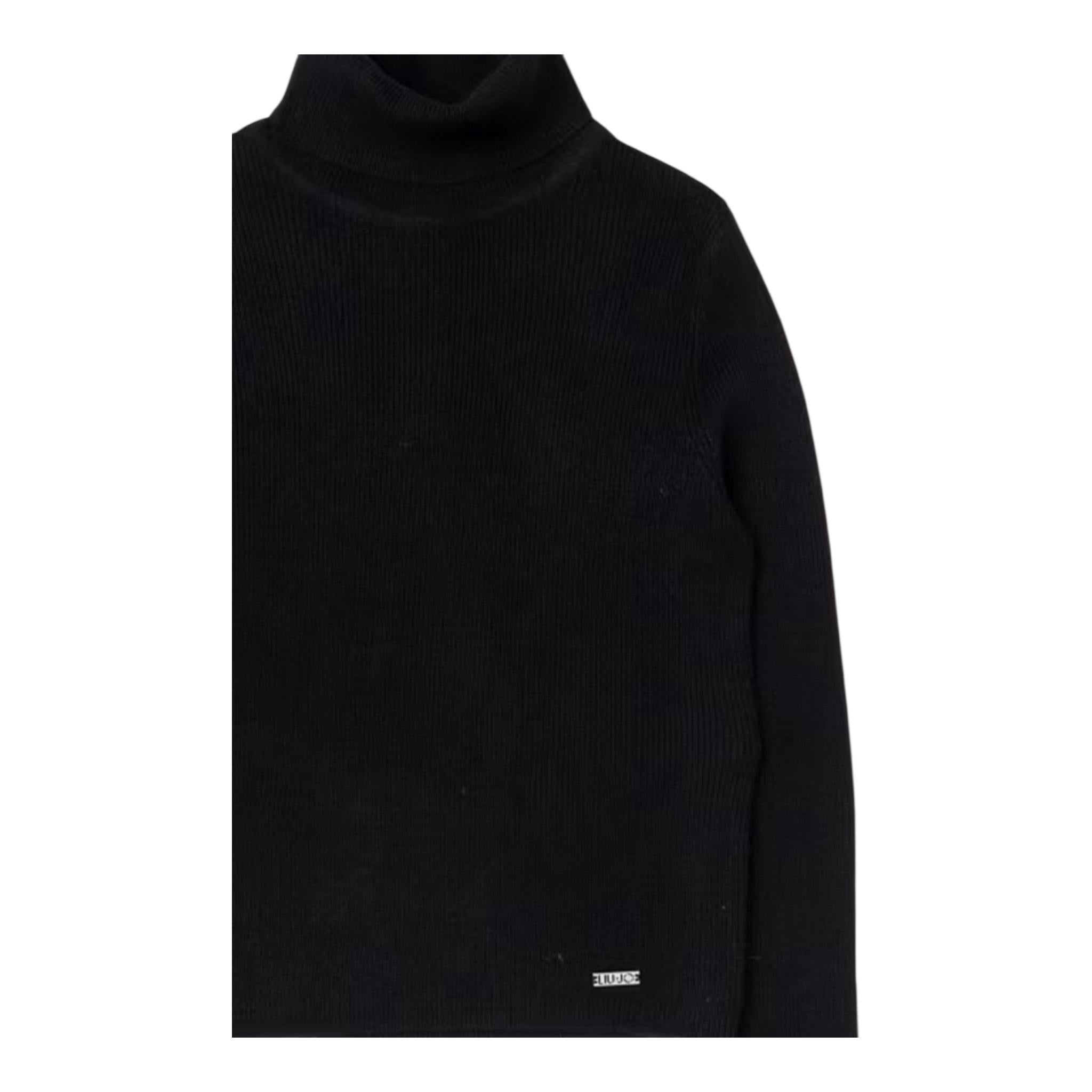 LIU JO maglia collo alto tinta unita Nero per Bambina GF4106 NERO LIU JO