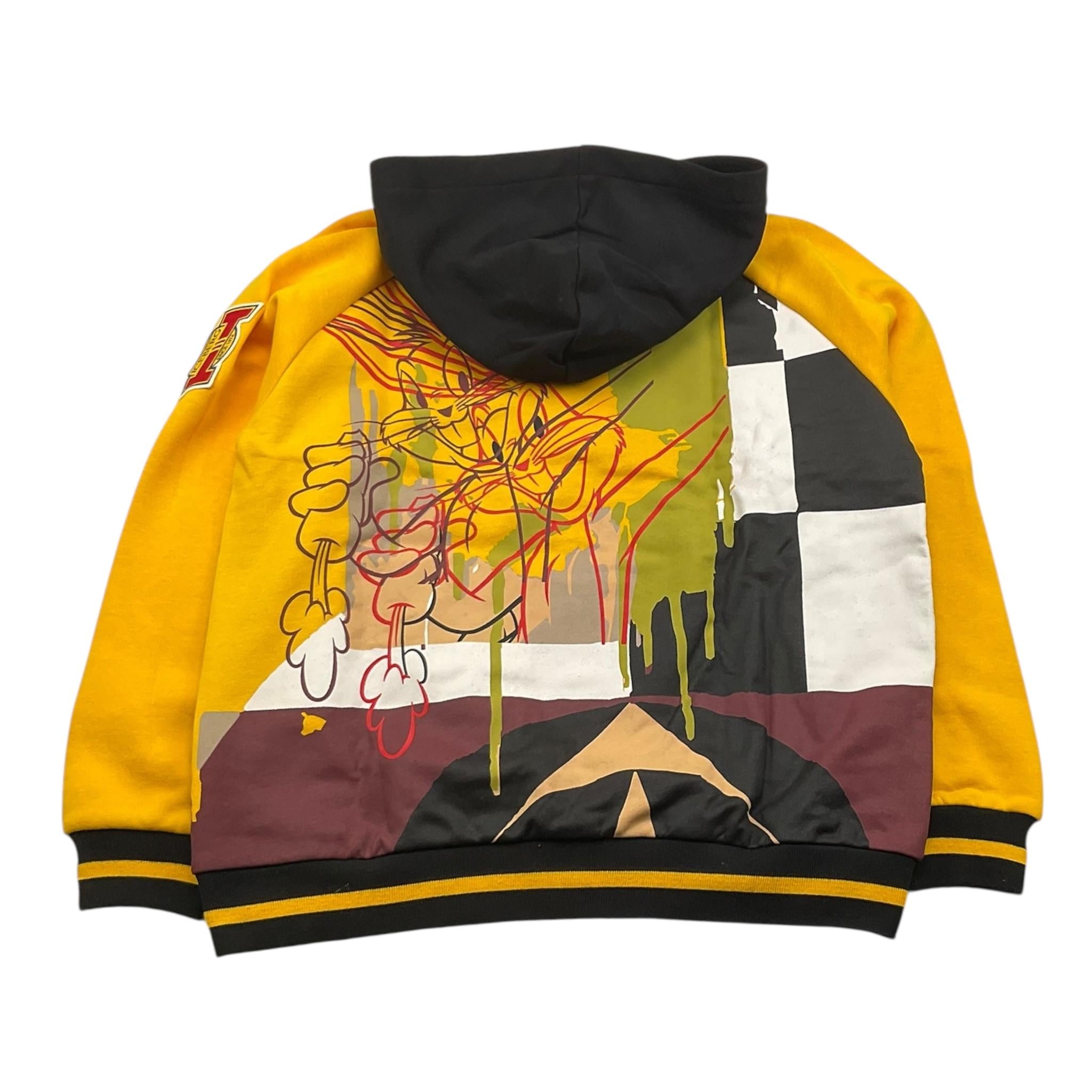 ICEBERG felpa chiusa con cappuccio bicolore Nero/giallo per Bambino MFICE5311JX NERO/GIALLO ICEBERG
