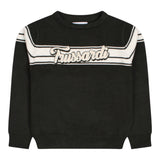 TRUSSARDI maglia tinta unita girocollo con stampa Verde per Neonato TIA24112MA VERDE TRUSSARDI