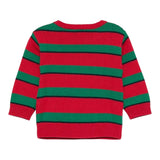 MOSCHINO maglia girocollo fantasia a righe con ricamo orso Rosso/verde per Neonato MXW00JXX ROSSO/VERDE MOSCHINO