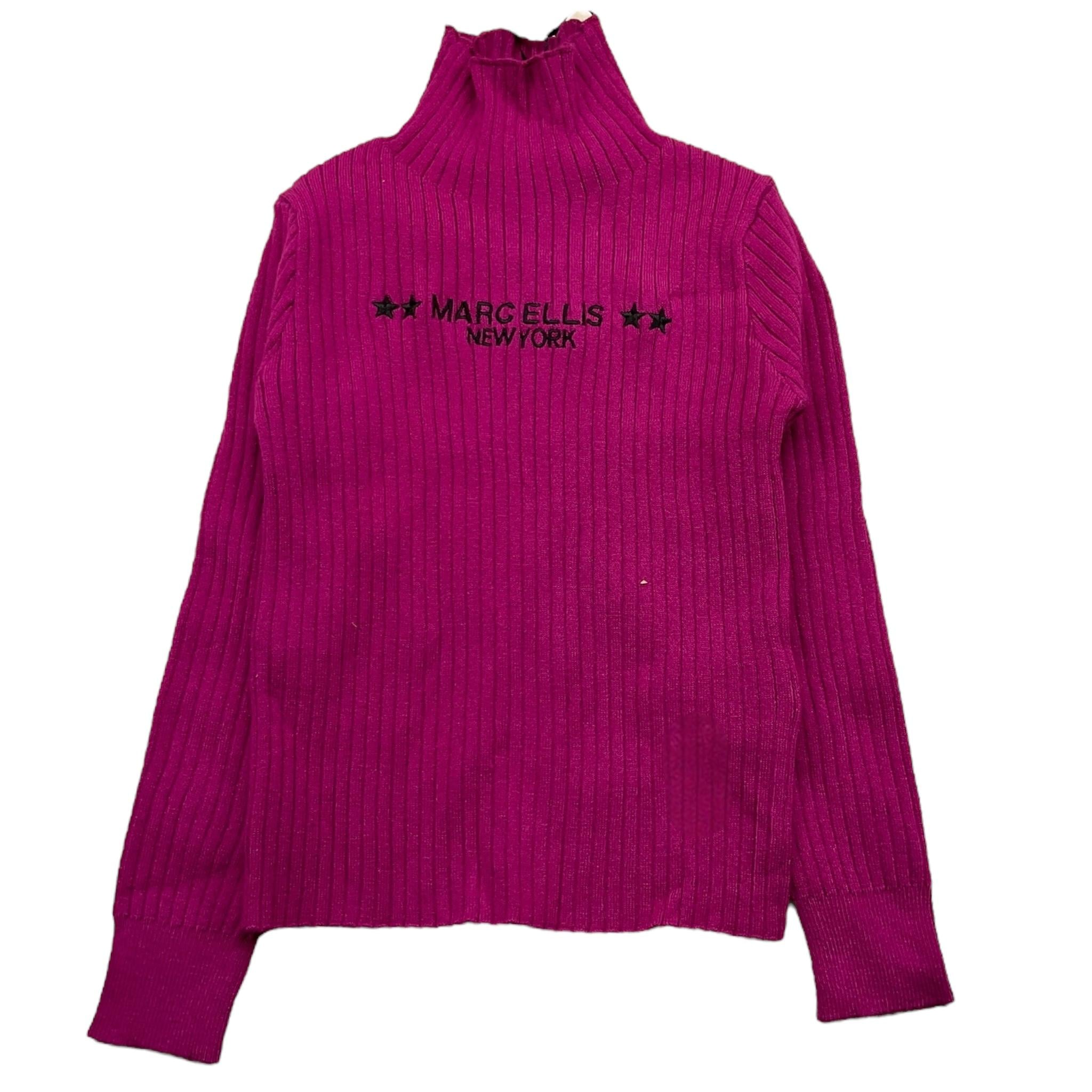 MARC ELLIS maglia collo alto tinta unita con logo Viola per Bambina JMJSW00188X VIOLA MARC ELLIS