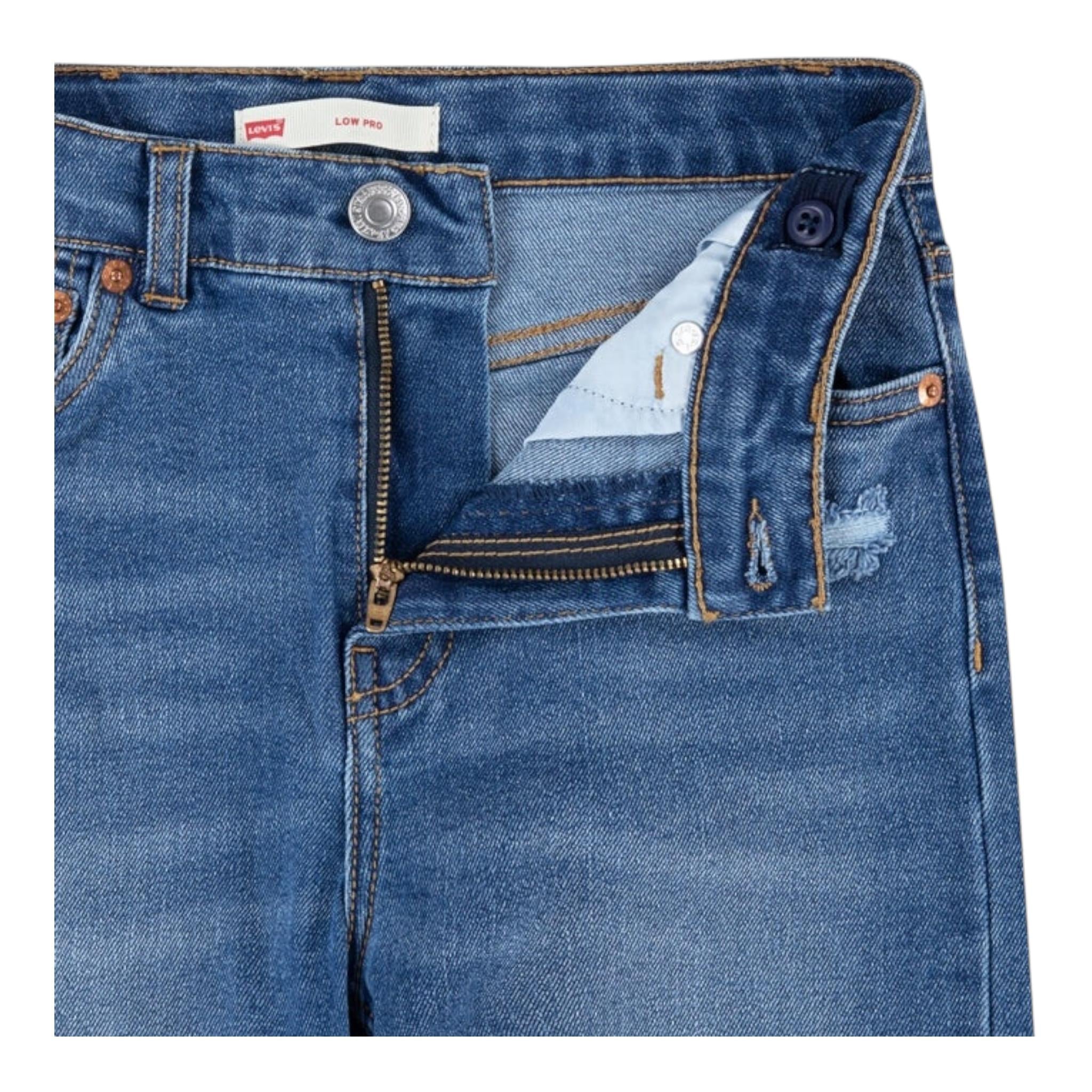LEVI'S jeans tinta unita con girovita regolabile Blu per Bambino 4ED525 BLU LEVI'S
