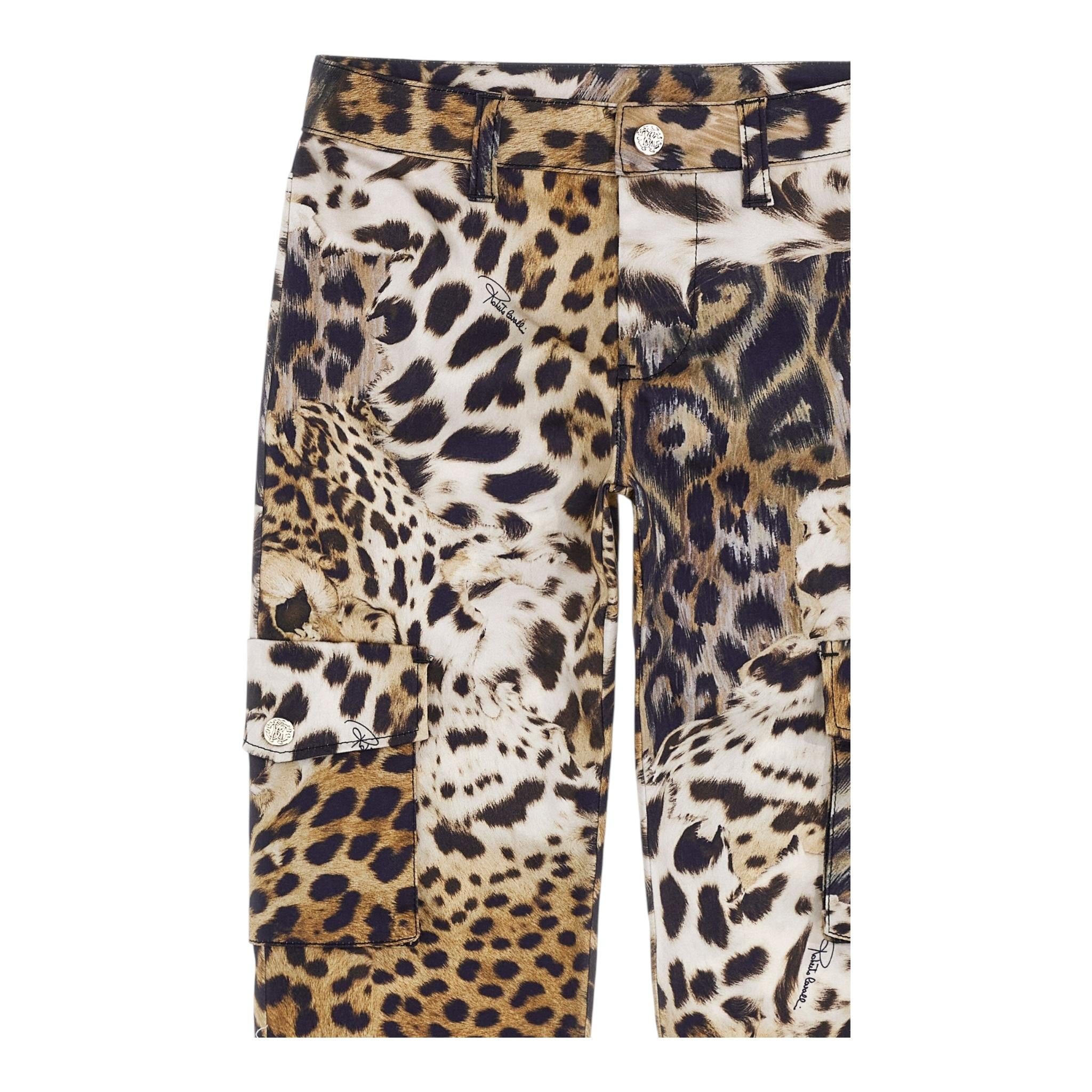 ROBERTO CAVALLI pantalone fantasia maculata con tasconi Beige per Bambina TJT22D BEIGE ROBERTO CAVALLI
