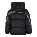 CALVIN KLEIN giubbino tinta unita con cappuccio e maniche logate Nero per Bambino IB0IB01823 NERO CALVIN KLEIN