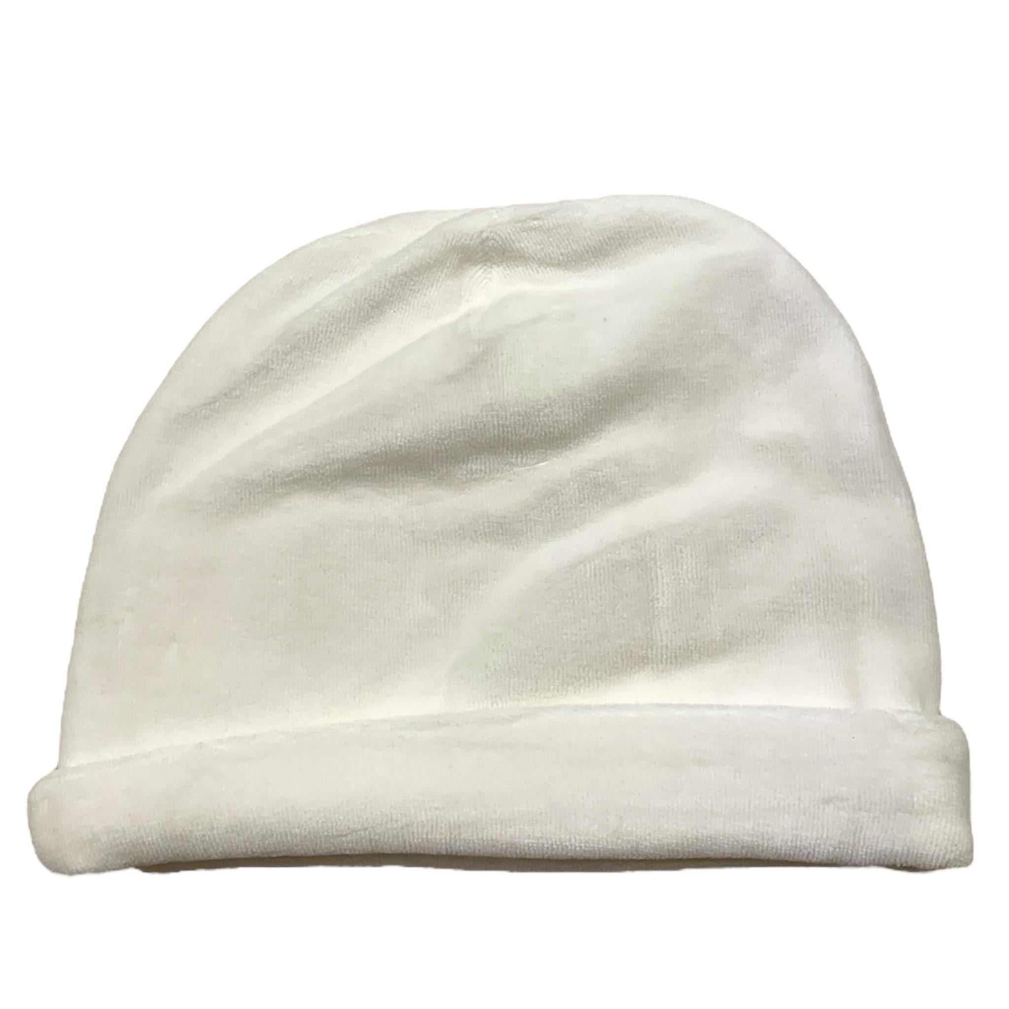 MINI BANDA cappello tinta unita in velluto Bianco per Neonato 3A306 BIANCO MINI BANDA