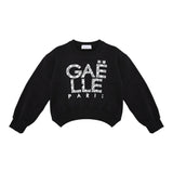 GAELLE felpa chiusa girocollo tinta unita cn stampa logo Nero per Bambina 2741F00318X NERO GAELLE