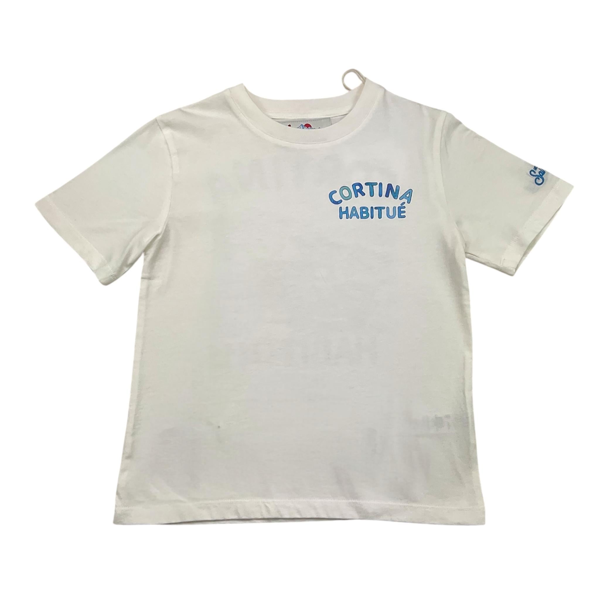 SAINT BARTH t-shirt girocollo tinta unita con stampa Bianco per Bambino CARWINTE BIANCO SAINT BARTH