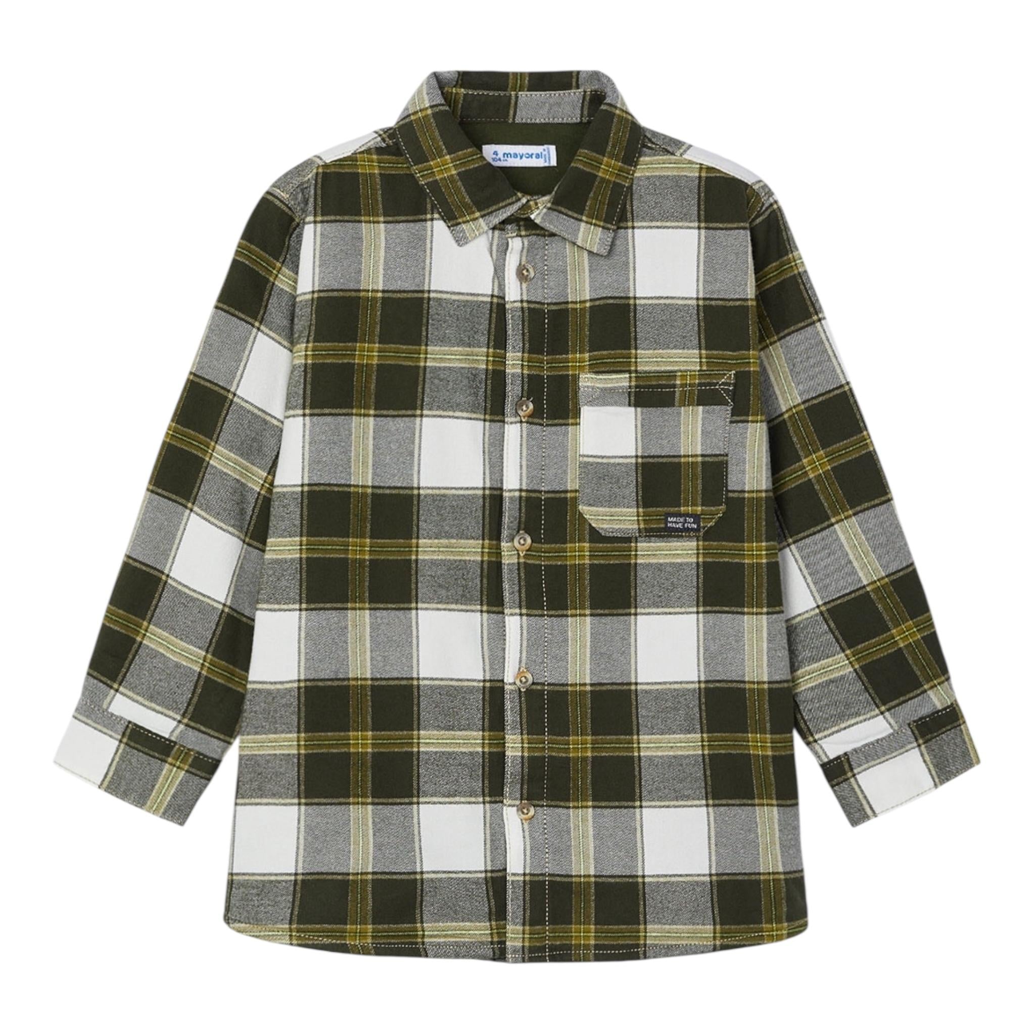 MAYORAL camicia manica lunga fantasi quadri Verde per Bambino 4107 VERDE MAYORAL