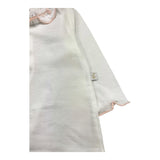 IL GUFO body manica lunga tinta unita con collo rouches Bianco/rosa per Neonata A24MB044MF002 BIANCO/ROSA IL GUFO