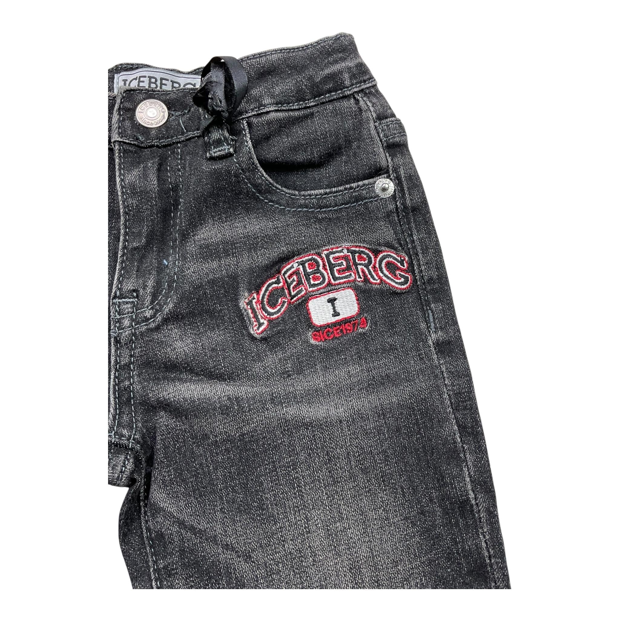 ICEBERG jeans tinta unita con girovita regolabile Nero per Neonato PTICE5308BNXXX NERO ICEBERG