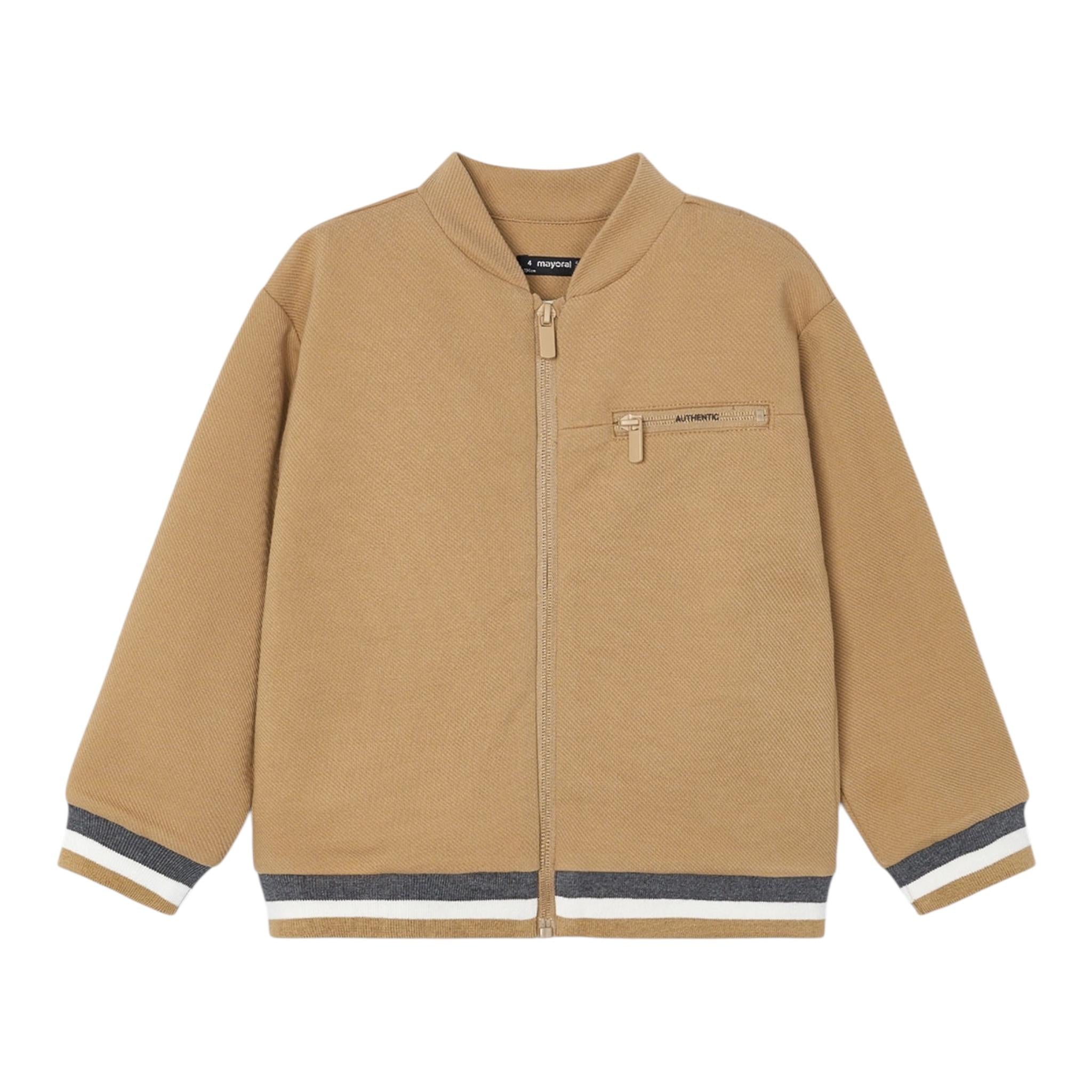 MAYORAL felpa con zip tinta unita Beige per Bambino 4474J BEIGE MAYORAL
