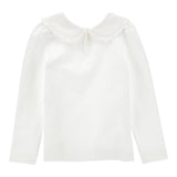 MONNALISA shirt tinta unita con colletto e applicazioni Bianco per Bambina 11D627J BIANCO MONNALISA