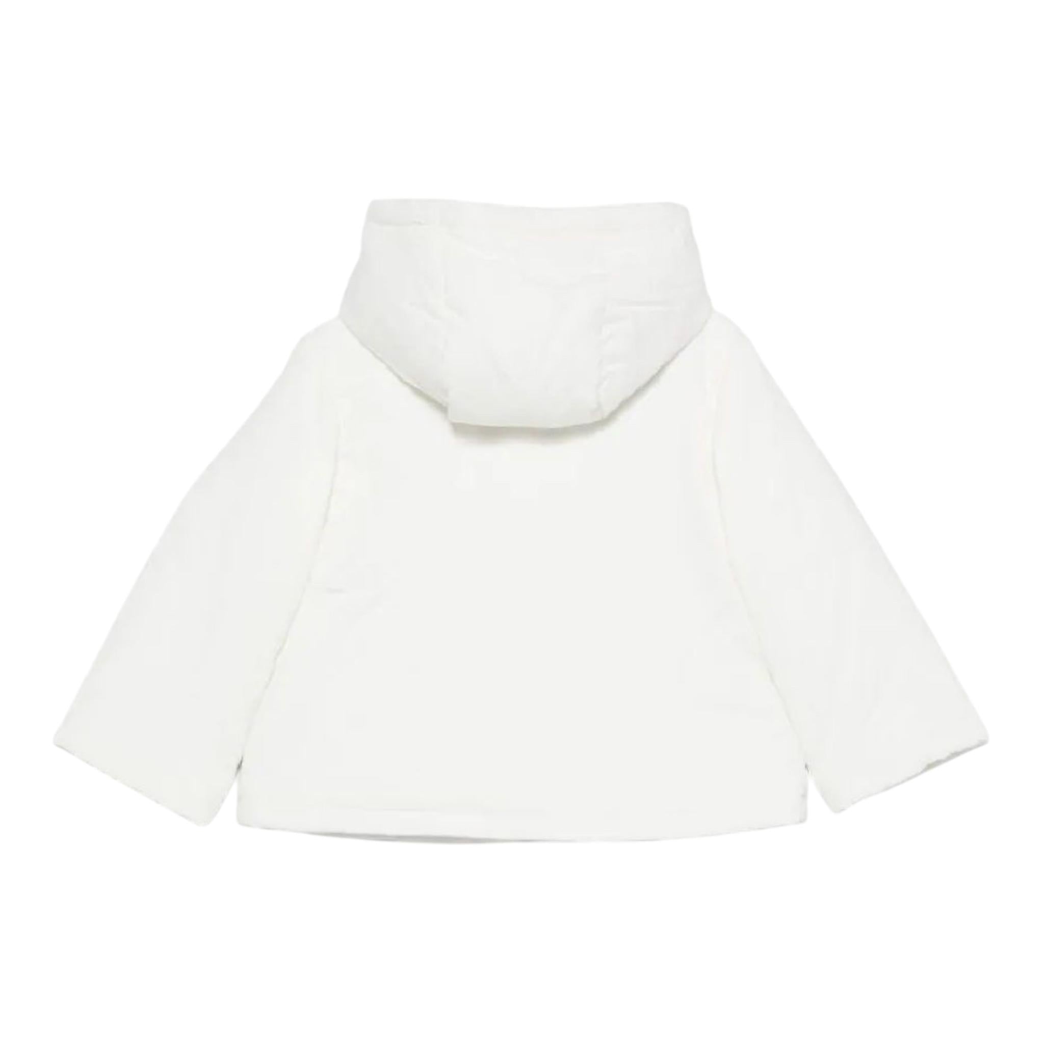 MOSCHINO giubbino tinta unita con cappuccio e bottoni Bianco per Neonato MUS02T BIANCO MOSCHINO