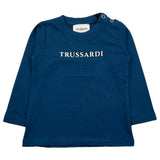 TRUSSARDI shirt girocollo tinta unita Blu per Neonato TIA24085TS BLU TRUSSARDI