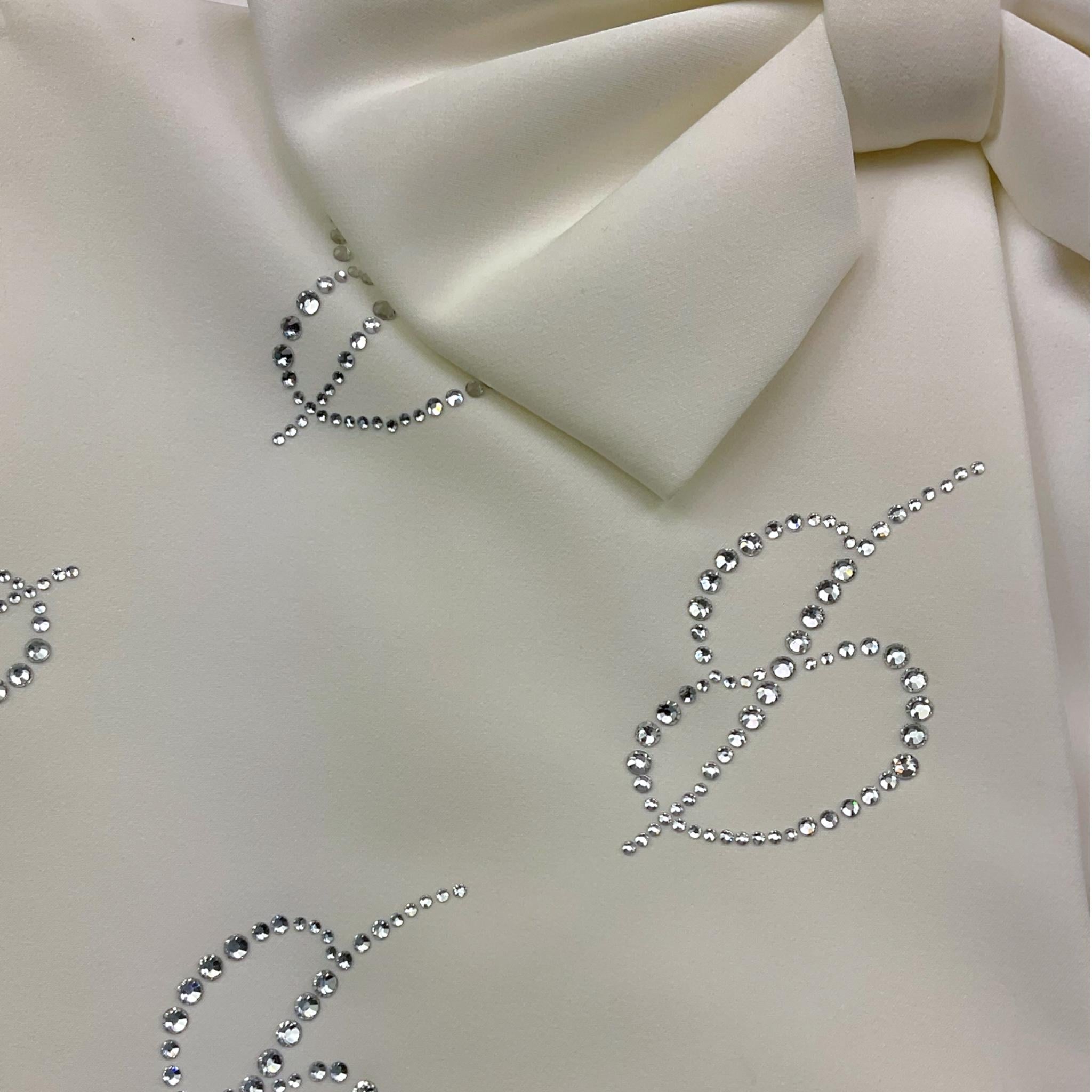 MISS BLUMARINE short tinta unita con elastico in vita e brillantini Bianco per Bambina IF4018 BIANCO MISS BLUMARINE