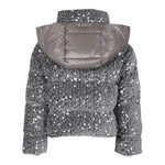 HERNO giubbino tinta unita cn cappuccio e paillettes Grigio per Bambina PI000174G GRIGIO HERNO
