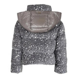 HERNO giubbino tinta unita cn cappuccio e paillettes Grigio per Bambina PI000174G GRIGIO HERNO