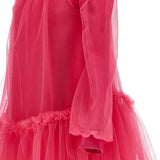 MONNALISA abito tinta unita con tulle Rosso per Bambina 17B903 ROSSO MONNALISA