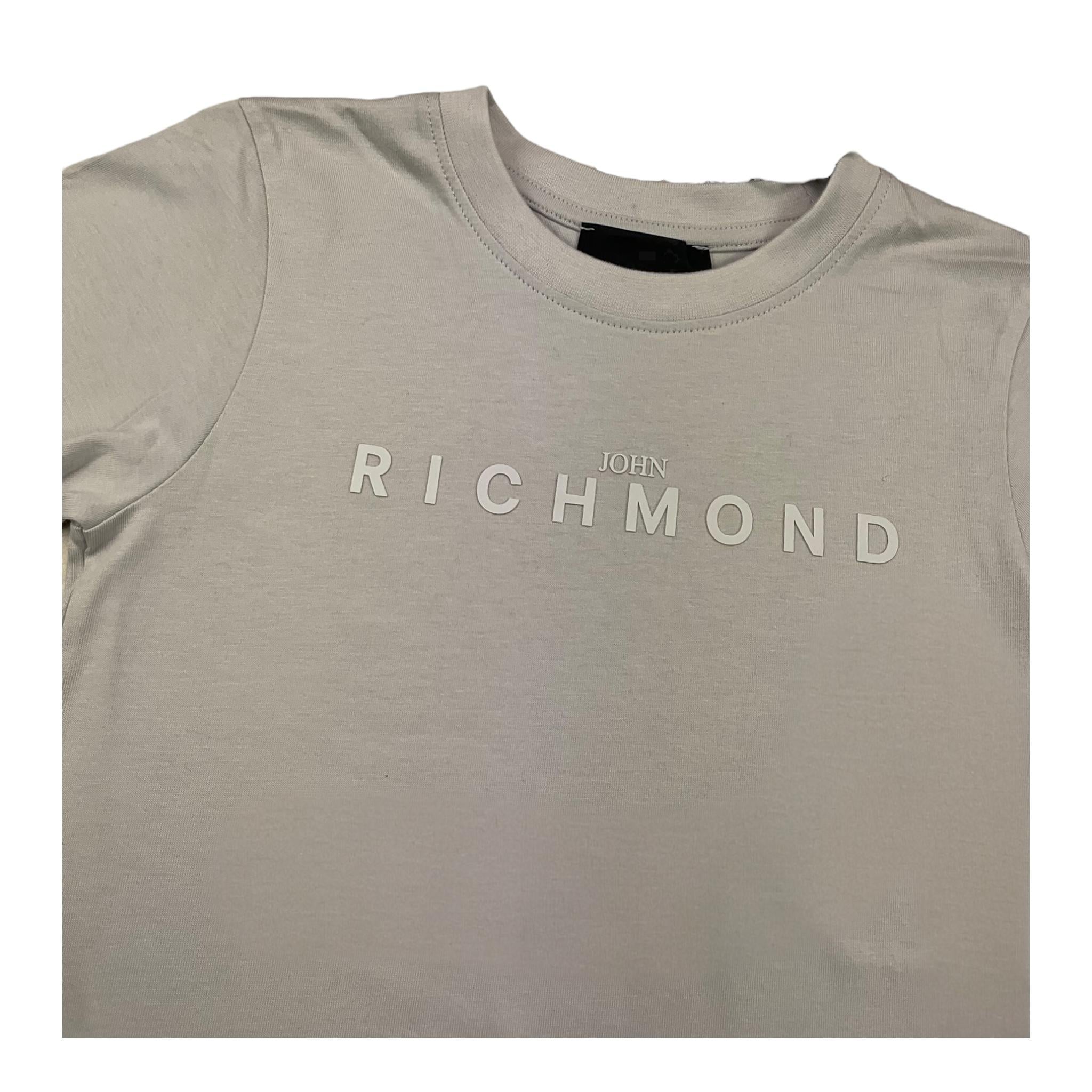 JOHN RICHMOND t-shirt girocollo tinta unita con stampa logo Grigio per Bambino RBA25009TS GRIGIO JOHN RICHMOND