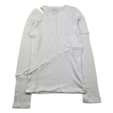 LES COYOTES DE PARIS shirt tinta unita con scollo alla spalla Bianco per Bambina 12220129 BIANCO LES COYOTES DE PARIS