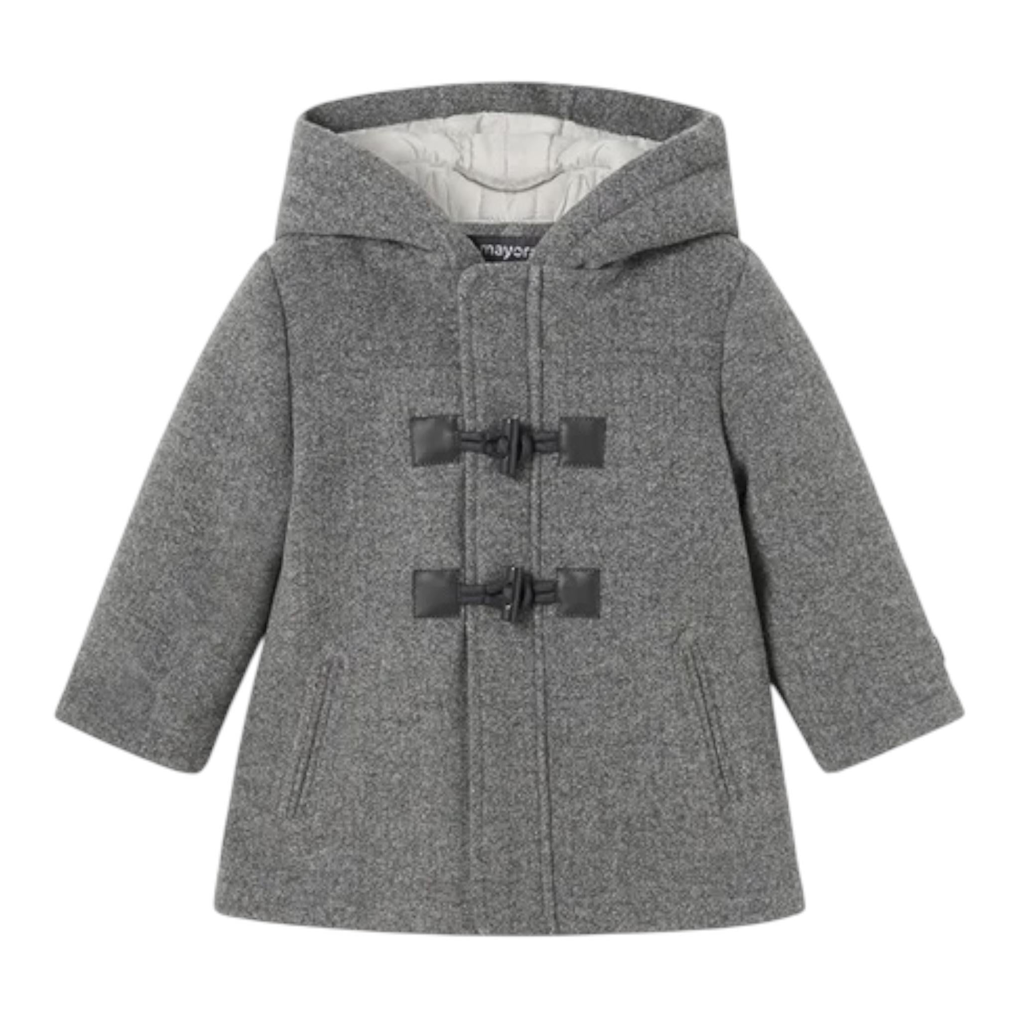 MAYORAL cappotto tinta unita con cappuccio Grigio per Bambino 2471XXJ GRIGIO MAYORAL