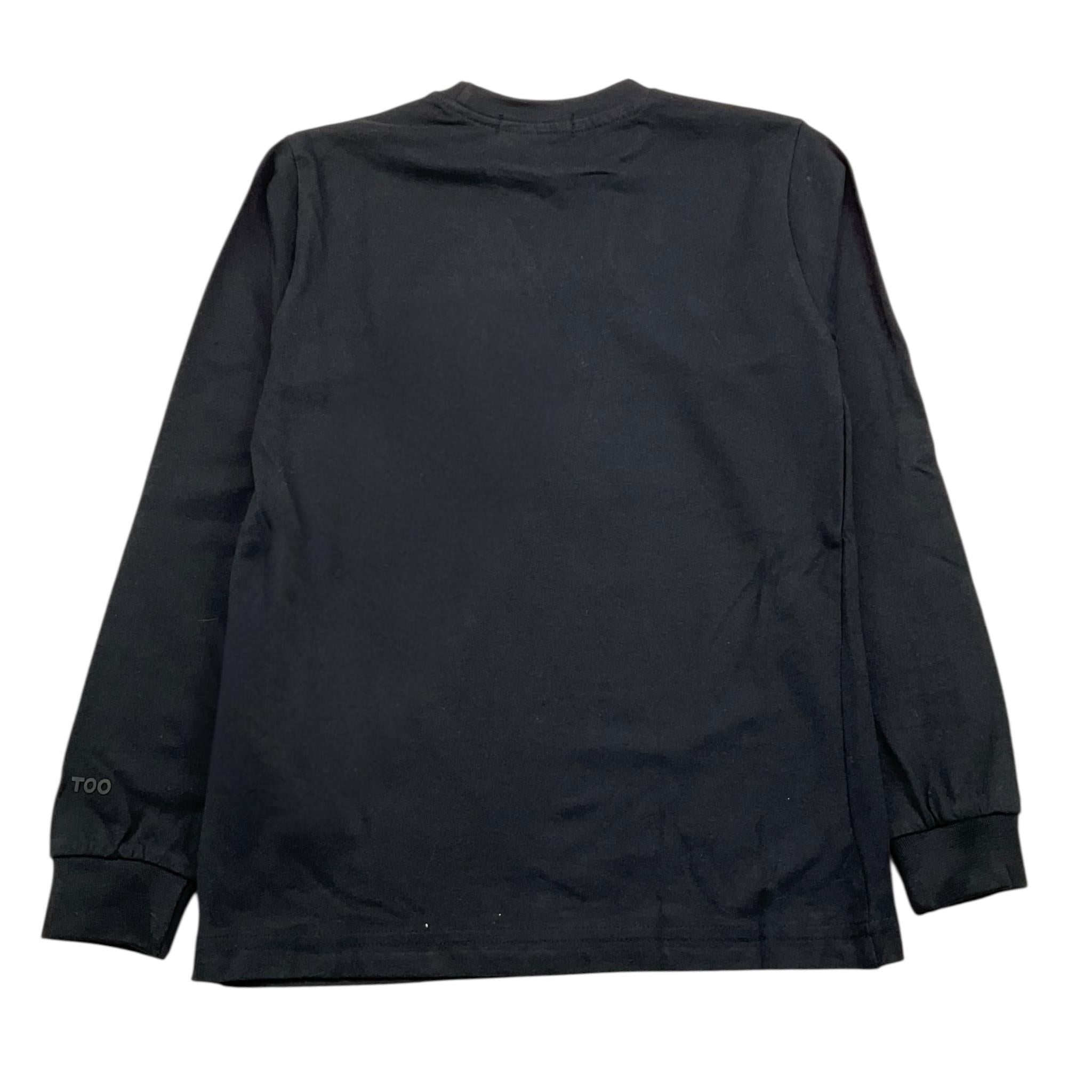 NEVER TOO shirt girocollo tinta unita con logo Nero per Bambino NT2115B NERO NEVER TOO