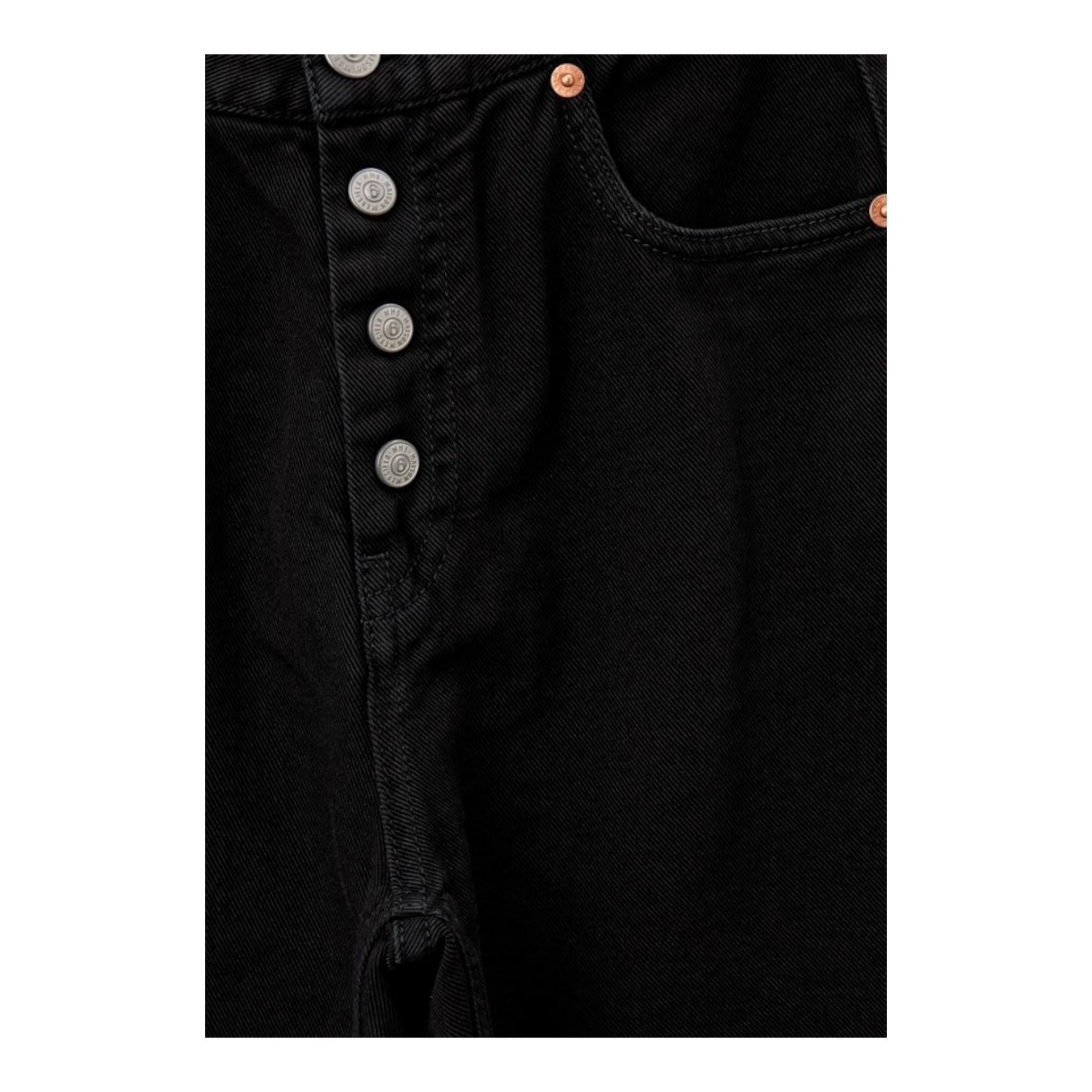 MAISON MARGIELA jeans tinta unita modello baggy Nero per Bambina M60451 NERO MAISON MARGIELA