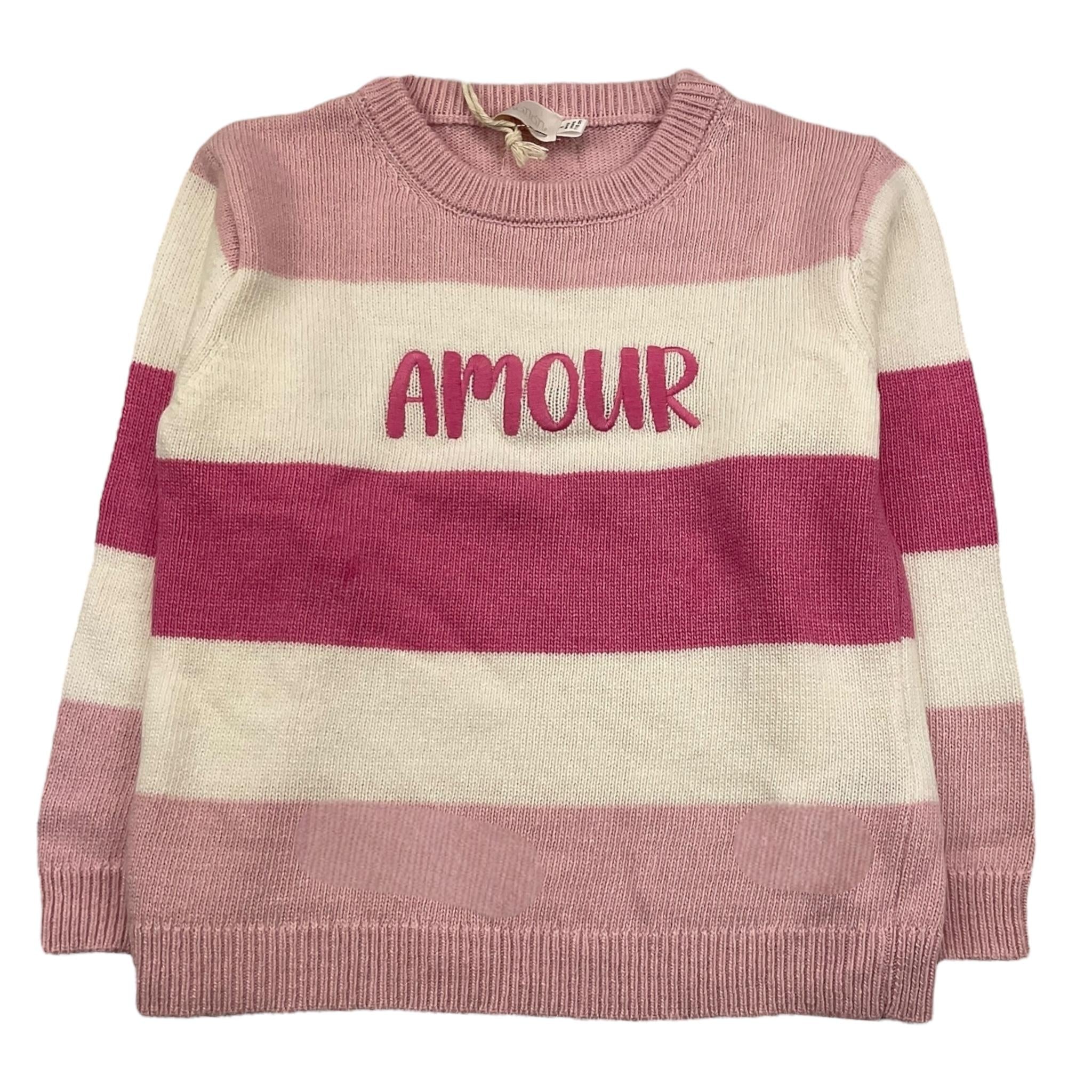 NANAN maglia girocollo tricolore Rosa per Bambina I24554 ROSA NANAN