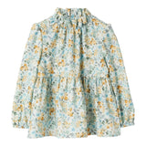 IL GUFO camicia manica lunga tinta unita con stampa fiori Azzurro per Bambina A24CL226R4006 AZZURRO IL GUFO