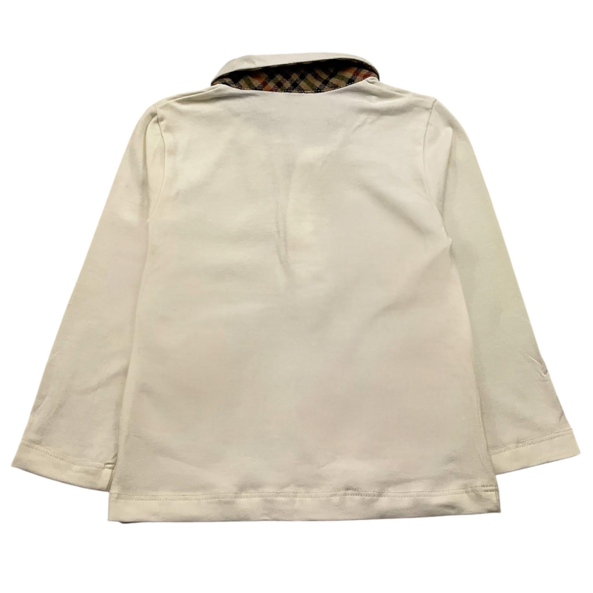 LE BEBE' polo manica lunga tinta unita con colletto in contrasto Panna per Neonato LBB4768 PANNA LE BEBE'
