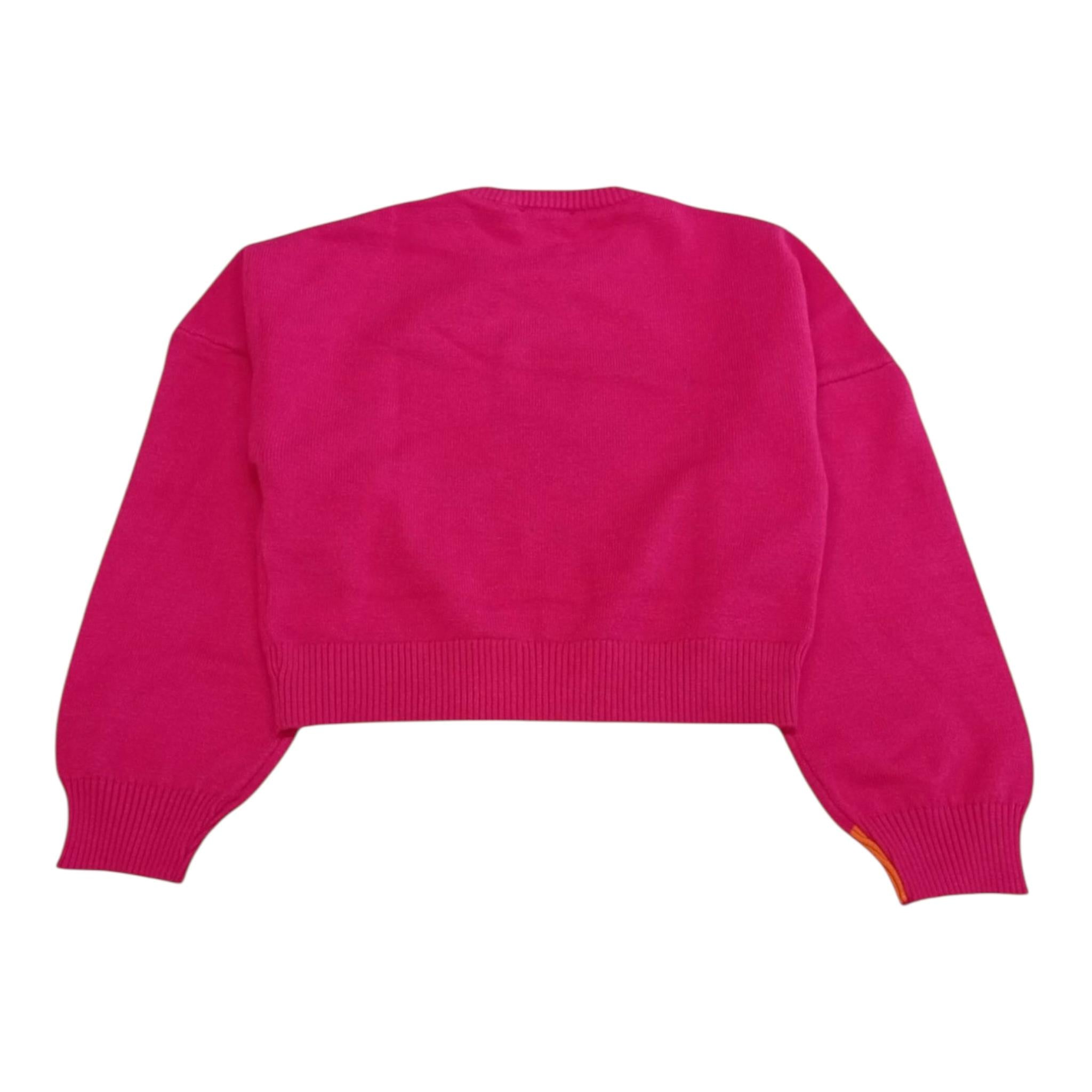PINKO maglia tinta unita con stampa in contrasto Fuxia per Bambina F4PIBGJP108J FUXIA PINKO