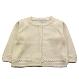 GRANLEI cardigan tinta unita con trafori Panna per Neonato 224227 PANNA GRANLEI