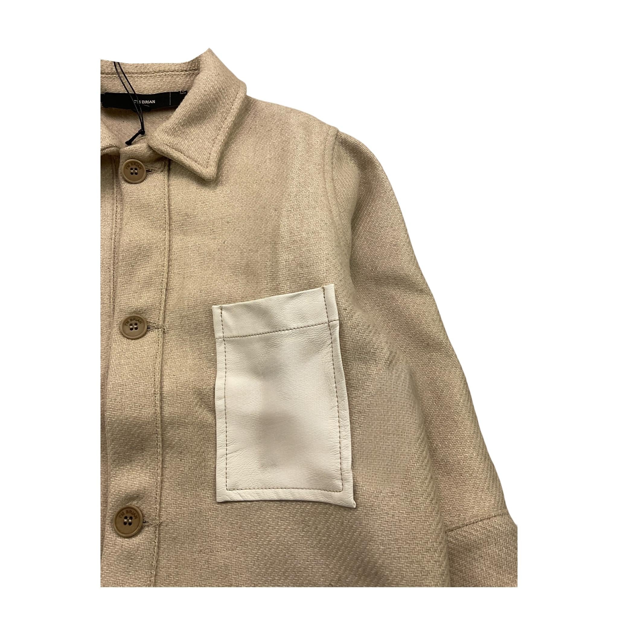 I'M BRIAN camicia manica lunga tinta unita con taschino Beige per Bambino CA3101JJ BEIGE I'M BRIAN