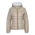 K-WAY giubbino reversibile con zip e cappuccio bicolore Bianco/beige per Bambina K5123QWX BIANCO/BEIGE K-WAY