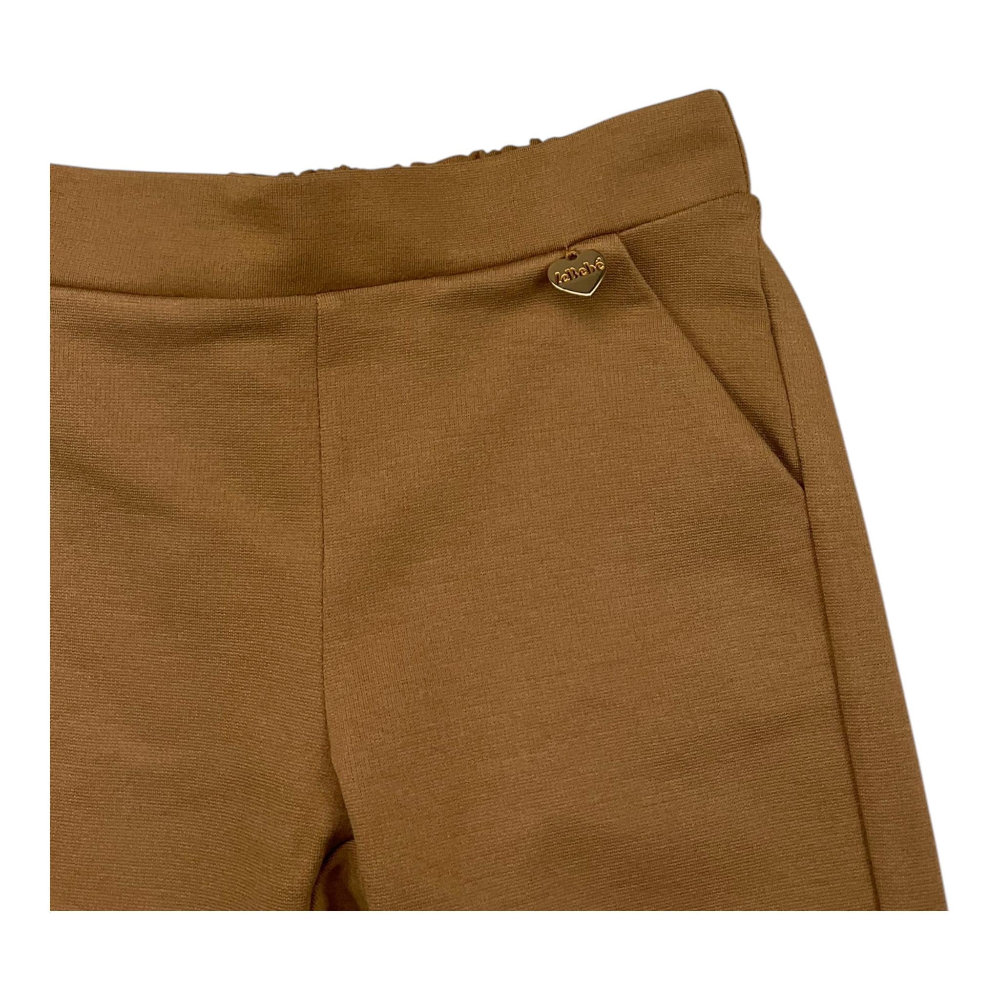 LE BEBE' pantalone tinta unita con elastico in vita Cammello per Neonata LBG6058 CAMMELLO LE BEBE'