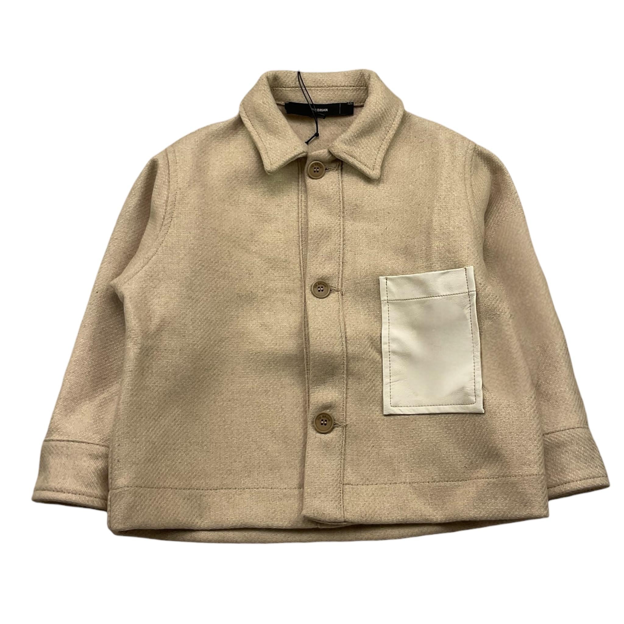 I'M BRIAN camicia manica lunga tinta unita con taschino Beige per Bambino CA3101JJ BEIGE I'M BRIAN