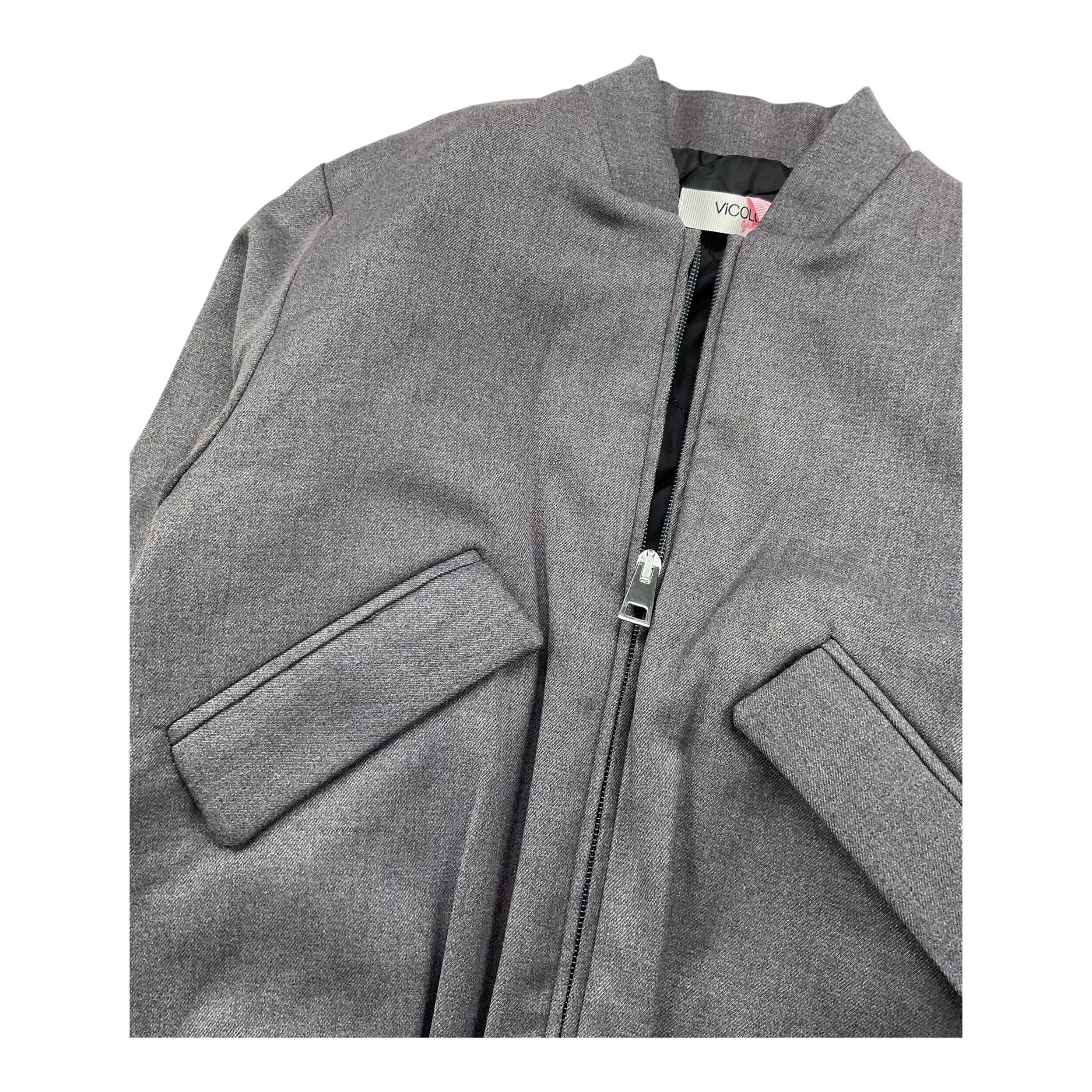 VICOLO giubbino cn zip tinta unita Grigio per Bambina 3142O00079 GRIGIO VICOLO