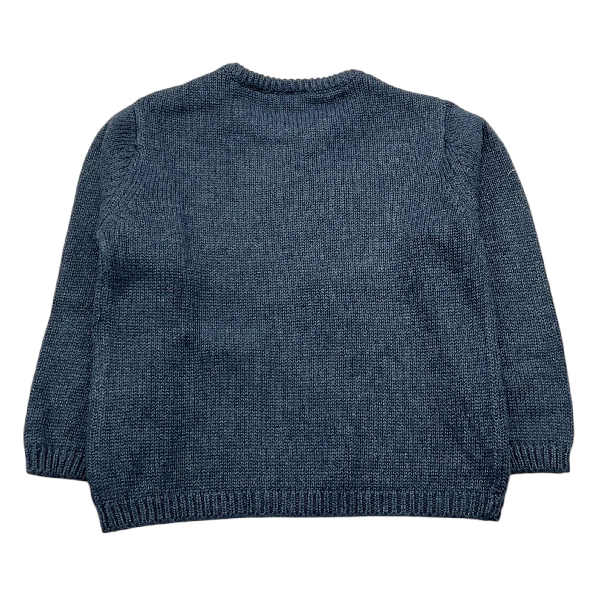 LOSAN maglia girocollo tinta unita con ricami Blu per Neonato 51031383006011 BLU LOSAN