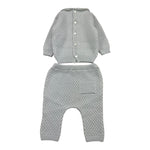 LITTLE BEAR completo 2 pezzi maglia-ghettina tinta unita Azzurro per Neonato 9102XM AZZURRO LITTLE BEAR