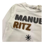 MANUEL RITZ shirt girocollo tinta unita con stampa logo Bianco per Neonato MR2804 BIANCO MANUEL RITZ