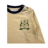 TRUSSARDI shirt girocollo tinta unita con stampa Panna per Neonato TIA25128TS PANNA TRUSSARDI